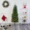 6ft. Pre-Lit Green Mountain Pine Artificial Christmas Tree, Clear LED Lights